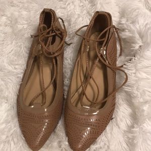 Ankle strap flats! Great condition!